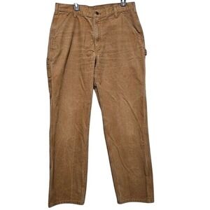 Carhartt B11 BRN Men 36x34 Brown Duck Canvas Loose Fit Carpenter Work Utility
